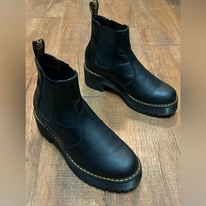 Dr. Martens Rometty Wyoming Leather Platform Chelsea Black boots L 8